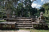 Angkor Thom - Tep Pranam - terrace with nagas balustrades and lions.